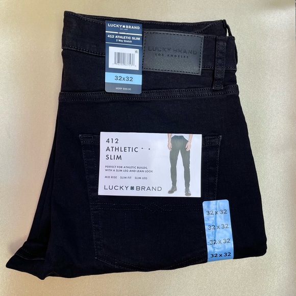 Lucky Brand Dark black athletic slim Jeans size 32x32 mens